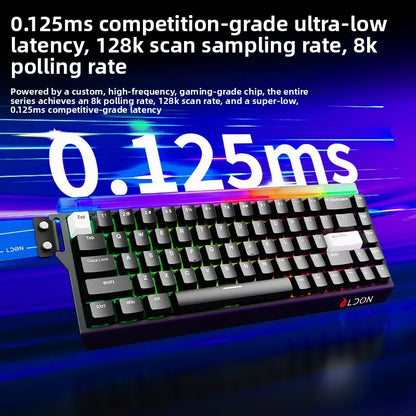 LDON 68 New Model RGB Wired Mechanical Keyboard 8000Hz Magnetic Switch 68 Laser Keys for PC Desktop Gaming Operation