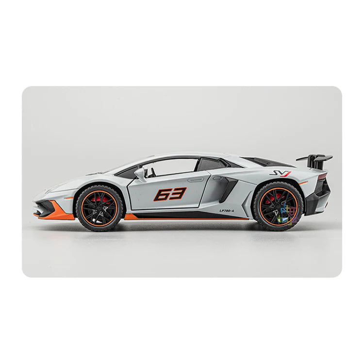 Jiaye 1/24 LP780 Metal Car Model Pull Back Custom Diecast Model As a Children's Collectible Toys