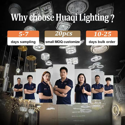 Modern 3500K LED Crystal Smart Lighting Ceiling Light for Living Room