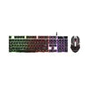 E-Sports Co-Branded Rainbow Luminous 104-Key Wired USB Mechanical Gaming Keyboard and Mouse Set for Home Office Use