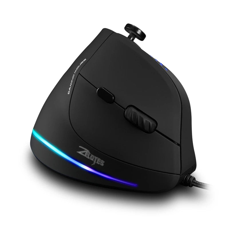 C-18 Top Seller 11 Buttons Programing Adjustable DPI Wired Vertical Gaming Mouse With Joystick