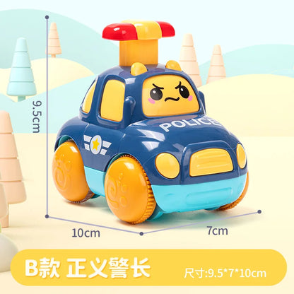 CZ Factory Children Inertial Pull Back Boys Press the Car Puzzle 3-inertial Back Police Car Ambulance Fire Engine Toy Kid Gift