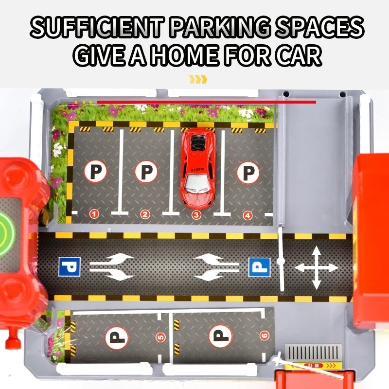 Children's Electric Toy Race Track Realistic Parking Lot Challenge Adventure Educational Toy Gift for Boys and Girls
