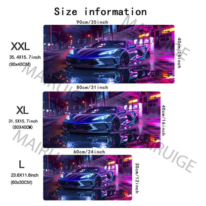 Japanese Painting Style Car Cool Stylish PC Gaming Mouse Pads Gamer Mats Teclado Ergonomic Pad Mat Laptop Office Carpet 900X400