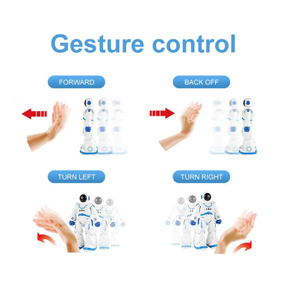 Factory Hot Selling Intelligent Kids Robot Toys Model Light ABS Plastic Color Box Unisex Gua Electric Educational Toys 2pcs SYX