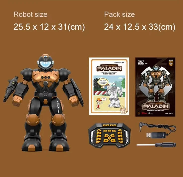 Intelligent Voice-Controlled 2.4G Electric RC Robot Toy with LED Lights Singing Dance and Educational Features for Kids BG1548