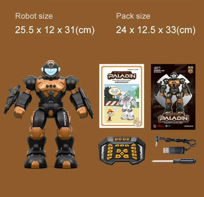 Intelligent Voice-Controlled 2.4G Electric RC Robot Toy with LED Lights Singing Dance and Educational Features for Kids BG1548
