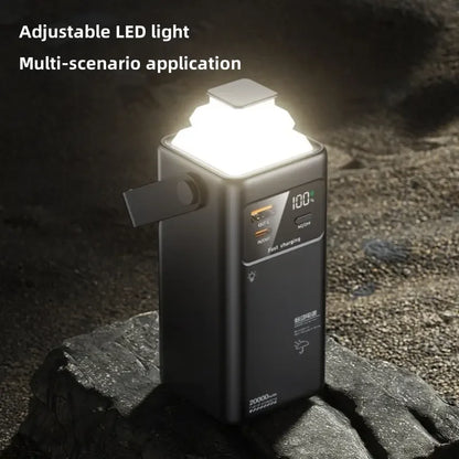New Arrival 22.5w Fast Charging 20000mAh Portable Charger with Built in Removable Cables LED Outdoor Mobile Power Bank