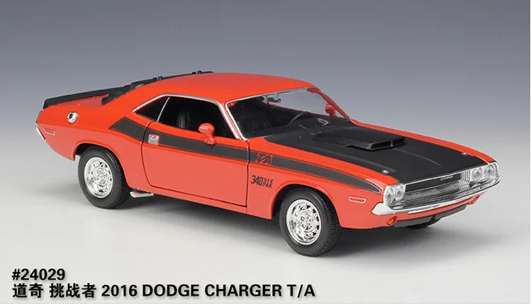 Welly 1:24 1970 DODGE Challenger T/A Simulation Alloy Car Model Diecast Toy Vehicles