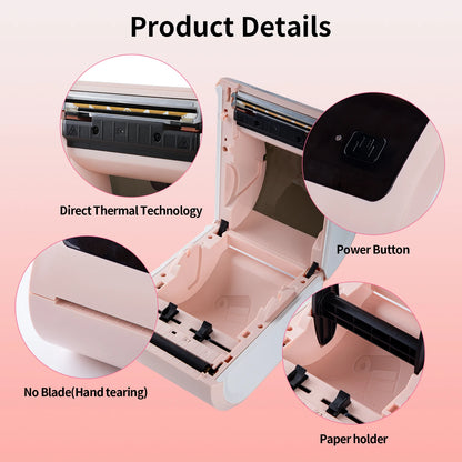Phomemo D520-BT Wireless 4x6 Thermal Shipping Label Printer Used for Android & IOS Mobile Devices ROHS Certified Small Business