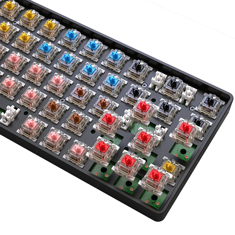 K68 Wireless Mechanical Keyboard 68 Keys Hotswap 2.4G/BT5.0 Dual-mode Full Size Gaming Keyboard with RGB Backlit USB Interface