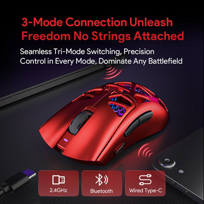 G11 Wireless Mouse 3-mode 22000dpi 1000hz 2.4GHz BT Light Weight Mice RGB PAW3311Office Gaming Mouse Custom PC Accessories Gift