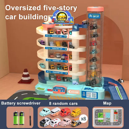 Parking Toys Multi Storey Electric Parking Rotating Amusement Park Toy Car Park Kids