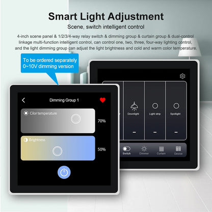 2025 Smart Lighting Control Touch Panel, With Tuya Zigbee 4 Inch In-wall Smart Home Touch Screen Panel