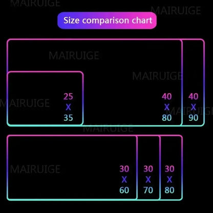 Futuristic Car RGB Stylish Cool Mouse Pad Gamer Black Mousepad Computer Desks Desk Mat PC Office Portable Keyboard Gaming Mats