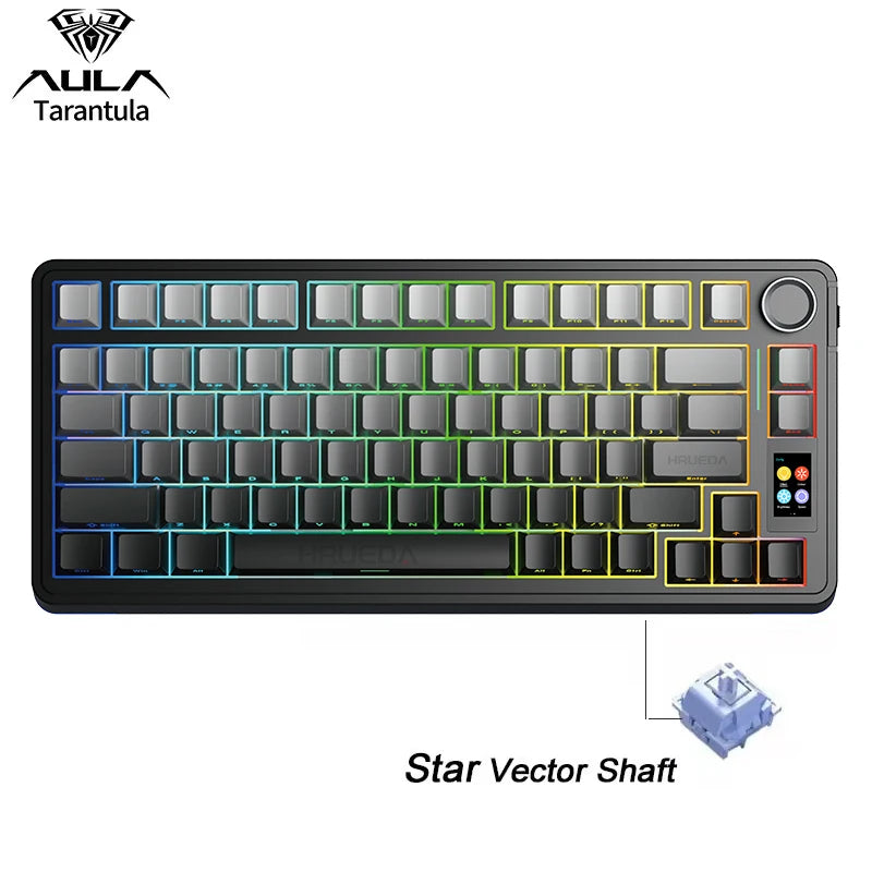 Aula S75Pro Gaming Triple-Mode Smart Screen Mechanical Keyboard