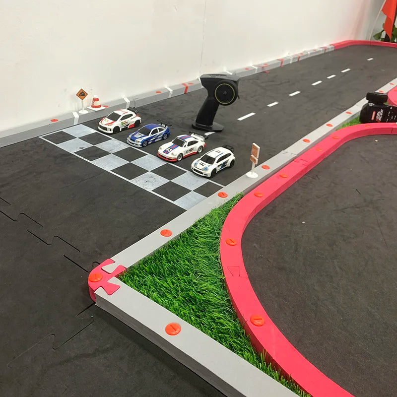 LVH RC 1:43 Scale 4WD 2.4G Remote-Controlled Plastic Racing Car for Adult Leisure Parties with Alkaline AAA Battery