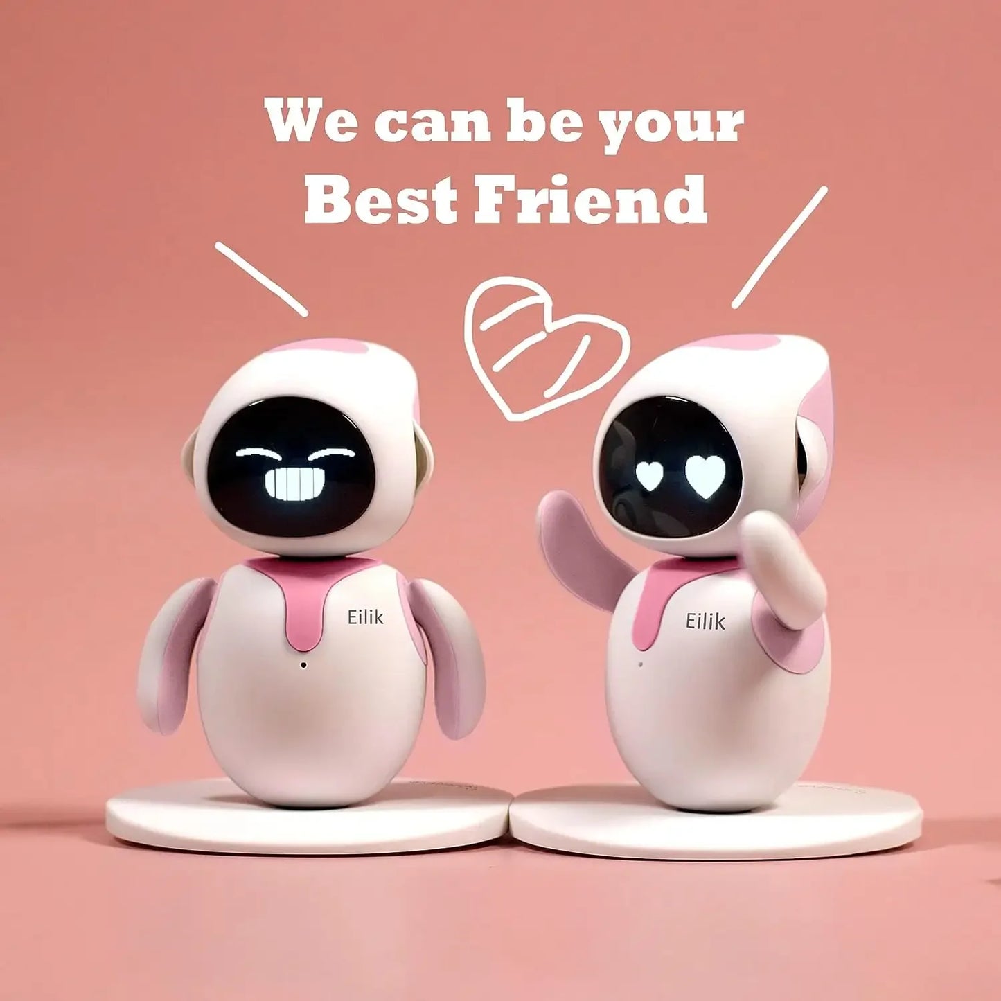 Popular Blue Eilik Emo Toy Interaction Robot, a Cute Intelligent Companion of Pet Robot, Accompany Desk Toy
