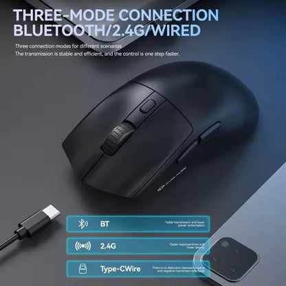 Dark Alien X1 PAW3311 2.4G Wireless E-Sports Mouse Three Modes Ergonomic Gaming Mouse with Magnetic Charging Dock RGB Light