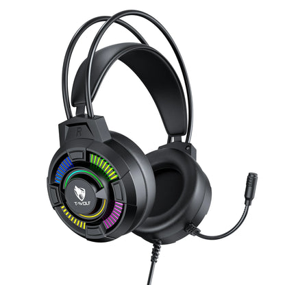 H140/H150 Computer Wired Headset Gaming Headset with Light-Up Band and Microphone Immersive Sound Full-Coverage Headphones