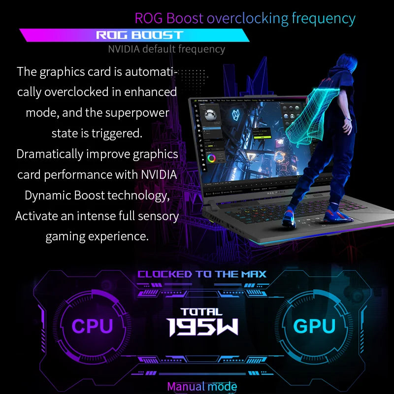 Manufacturer Supply asus Rog Strix Scar16 Gaming Computer Laptop 240Hz 2.2GHz Max Turbo 5.8GHz I9-14900hx Rtx4060 4070 Notebooks