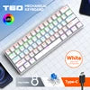 Full Keys Hotswappable Russian Layout Mechanical Keyboard Gaming Customized OEM Keyboard 63keys TKL Wired Keyboard for PC Laptop