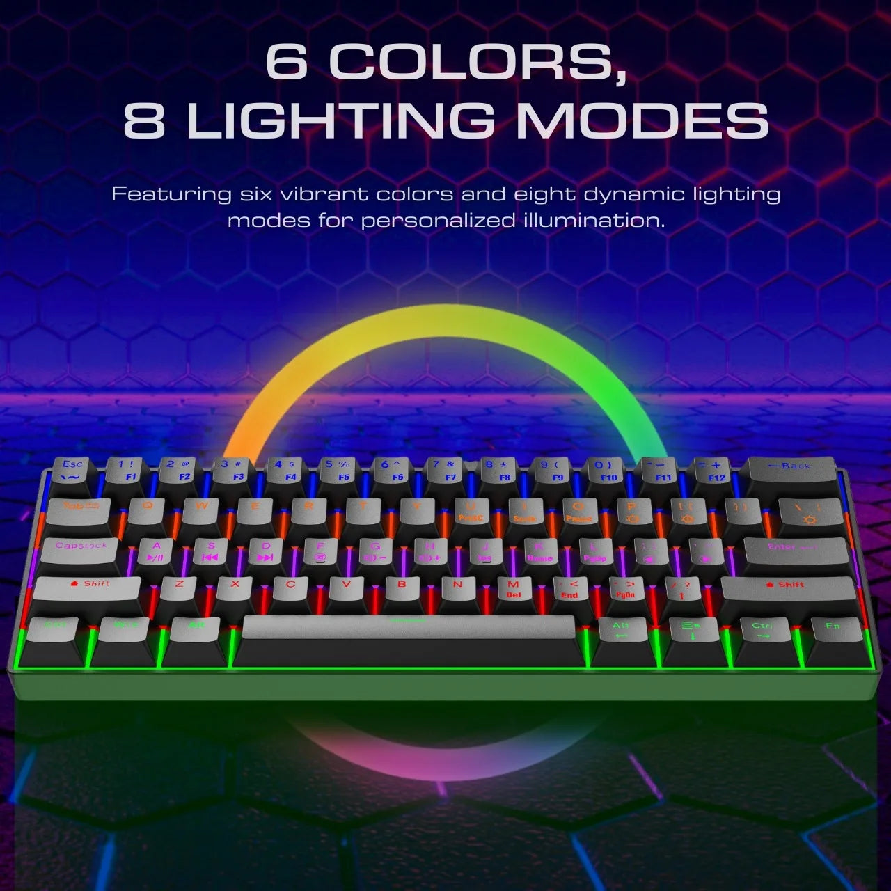 CK23 61-key Three-mode Mechanical Mini Keyboard Brown Switch E-sports Gaming Keyboard