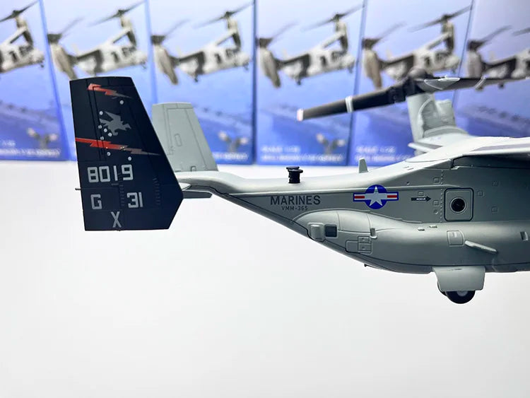 1:72 Simulation Variable Wing V22 Osprey Tilting Rotor Transport Helicopter Amphibious Aircraft Toy Furnishing Articles