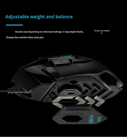Fully Upgraded for Logitech G502 Hero Wired Gaming Mouse with 16000Dpi RGB Lighting Right-handed Orientation