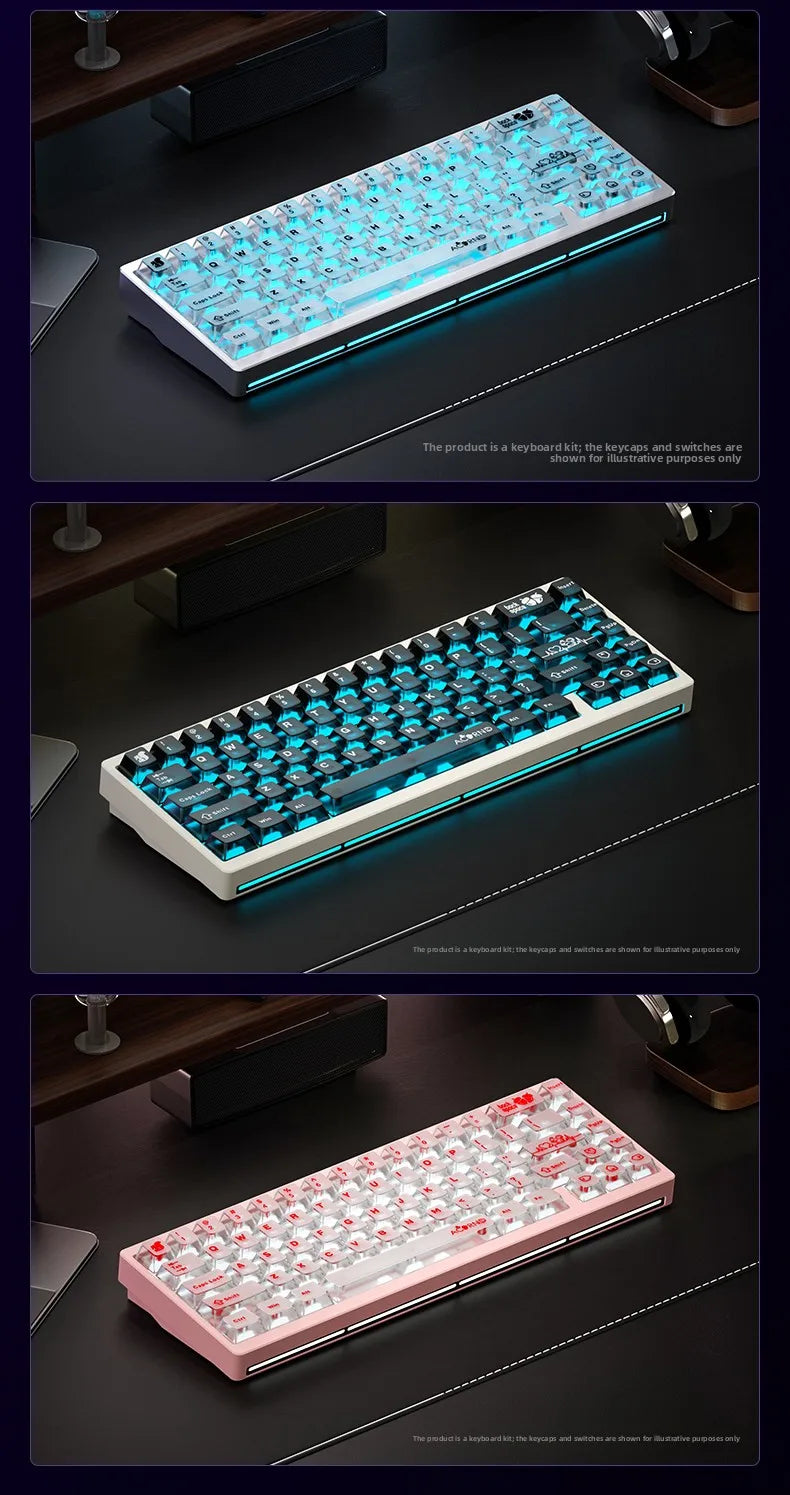 Weikav Nut65 Mechanical 2.4Ghz Wireless Aluminum Customized for Laptops 61 Keys RGB Backlit USB-C Dedicated Gaming Esports