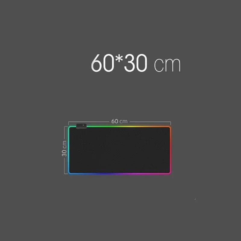 Futuristic Car RGB Stylish Cool Mouse Pad Gamer Black Mousepad Computer Desks Desk Mat PC Office Portable Keyboard Gaming Mats