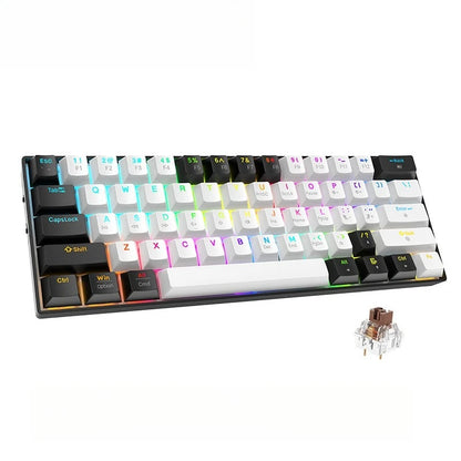 CK23 61-key Three-mode Mechanical Mini Keyboard Brown Switch E-sports Gaming Keyboard