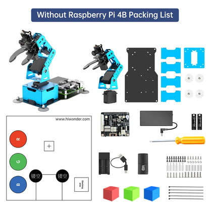 Hiwonder ArmPi Mini 4DOF Vision Robotic Arm Powered by Raspberry Pi Support Python, OpenCV Target Tracking for Beginners