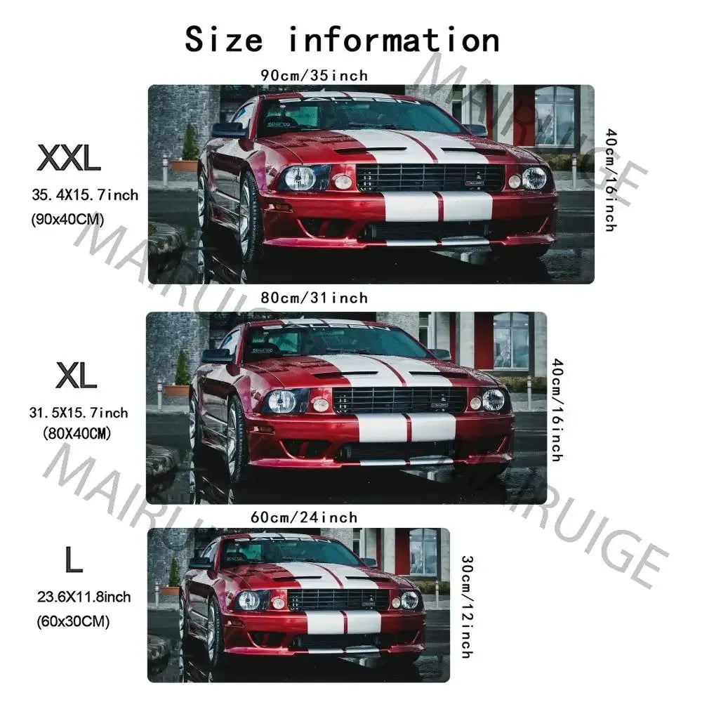 Japanese Painting Style Car Cool Stylish PC Gaming Mouse Pads Gamer Mats Teclado Ergonomic Pad Mat Laptop Office Carpet 900X400