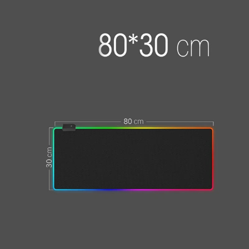 Futuristic Car RGB Stylish Cool Mouse Pad Gamer Black Mousepad Computer Desks Desk Mat PC Office Portable Keyboard Gaming Mats