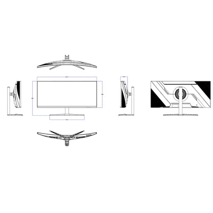 Large 37.5 Inch Curved 4K PC Gaming Monitor 38 Inch 75Hz 100Hz 144Hz Desktop Computer Monitor