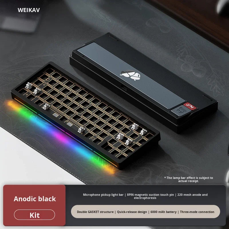 Weikav Nut65 Mechanical 2.4Ghz Wireless Aluminum Customized for Laptops 61 Keys RGB Backlit USB-C Dedicated Gaming Esports
