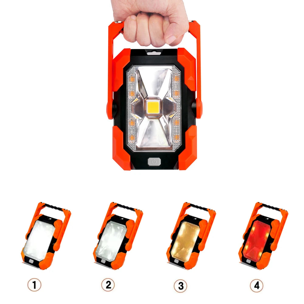 PYJ's New Multi-function Mobile Power Work Warning Integrated Solar Panel Light Emergency Lighting Portable Camping Light