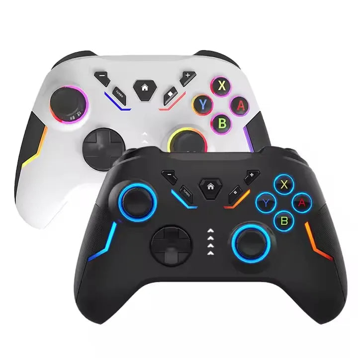 High Quality Controller 1200mAh Battery 2.4Ghz Vibration Six Axis Gaming Joystick PC Gamepad RGB Wireless Controller for Android