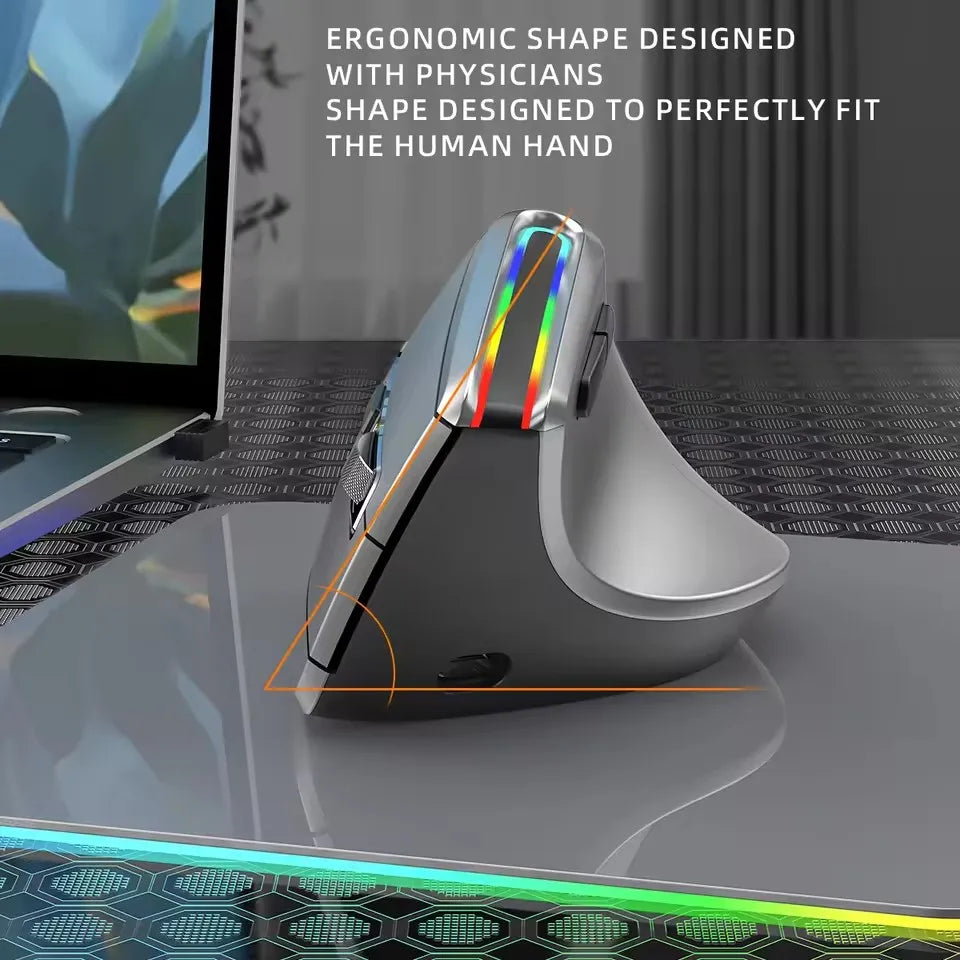 NEW Wireless Ergonomic Gaming Mouse MX Receiver Mice 6D 2.4G Silent Clicking Vertical Ergonomic Office PC Optical Wireless Mouse