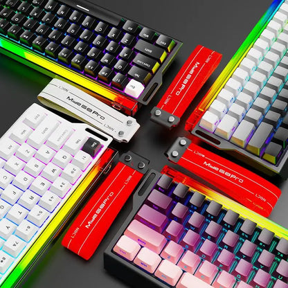 LDON 68 New Model RGB Wired Mechanical Keyboard 8000Hz Magnetic Switch 68 Laser Keys for PC Desktop Gaming Operation