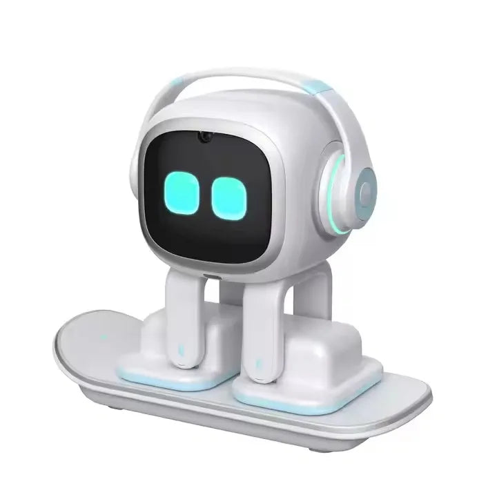 Brand New White Emo Robot Intelligent Emotional Interactive Voice Ai Desktop Toys Children Accompany Pet Vector Robot