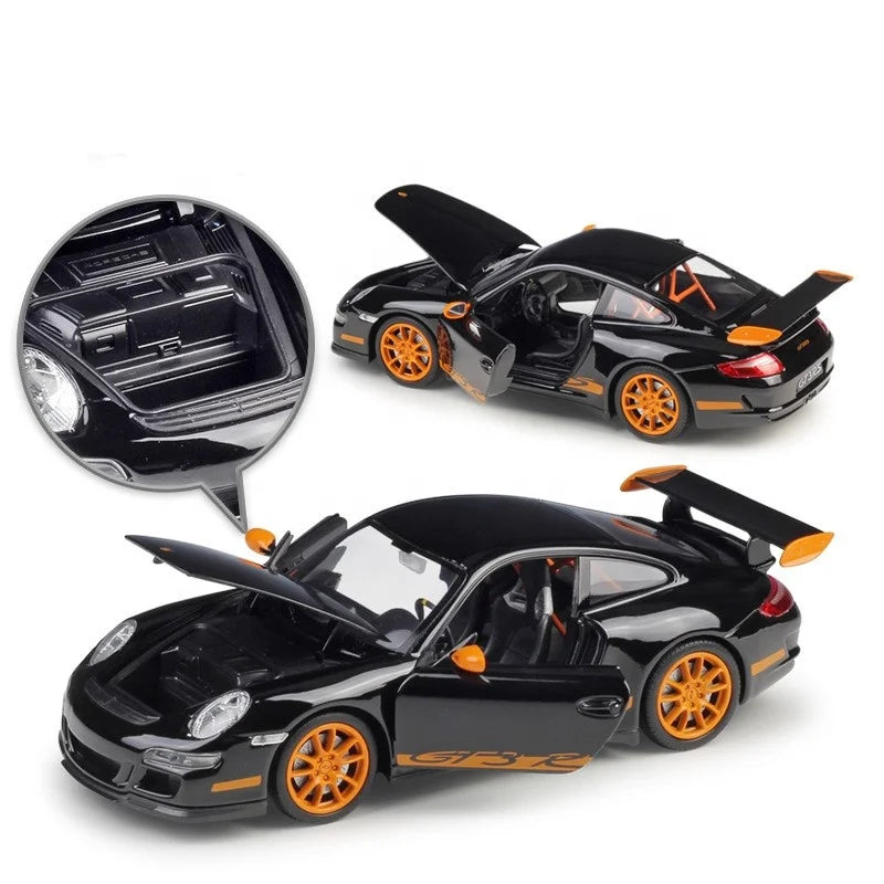 WELLY 1:24 Scale Diecast Model Cars GT3 RS Sports Car Model Alloy Car Model Collection Decoration for Kids Gifts