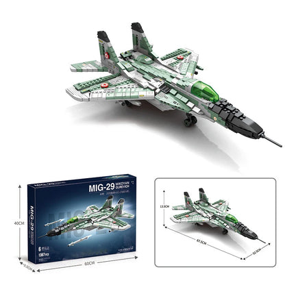 Military Series Chinese Aircraft Carrier Aviation Mig29 Large Fighter Puzzle Assembled Plastic 1:20 Scale Aircraft Model