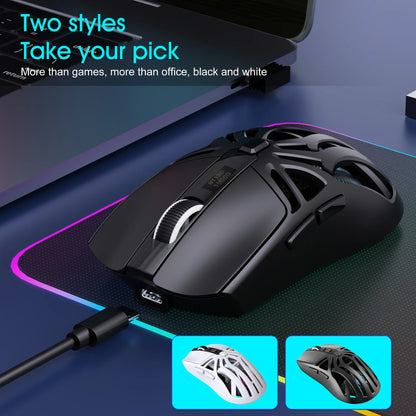 Hot 3 Mode Tri-mode Gaming Mouse Wireless Silent RGB Honeycomb Gaming Mouse Ergonomic 2.4G/BT/Wired E-sports Mice for PC