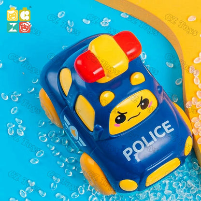 CZ Factory Children Inertial Pull Back Boys Press the Car Puzzle 3-inertial Back Police Car Ambulance Fire Engine Toy Kid Gift