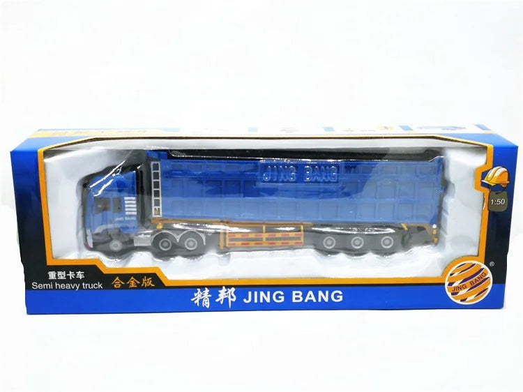 Heavy Truck 1:50 Container Truck Model of Alloy Trailer for Semi-trailer Container Truck for Boy Toy Modelo Diecast Toy Vehicles
