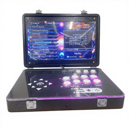 Custom 14-inch Screen Portable Folding DJ Game Machine Joystick Gaming Box Barton Retro Entertainment Game Machine KUBIXION