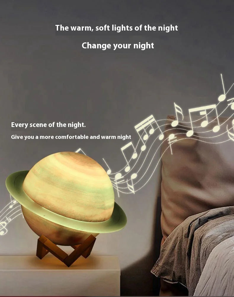 High-End Saturn for Bluetooth Gaming Speakers for Your Girlfriend Color-Changing Night Light Battery-Powered with Gift Included
