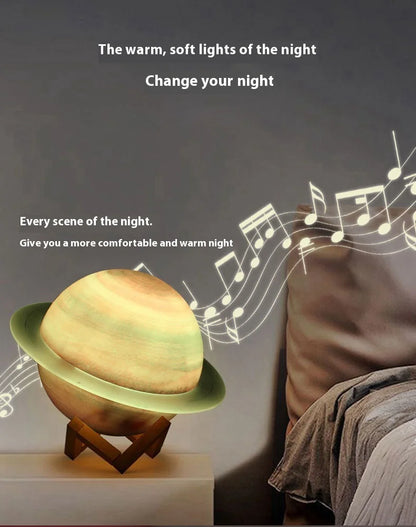 High-End Saturn for Bluetooth Gaming Speakers for Your Girlfriend Color-Changing Night Light Battery-Powered with Gift Included